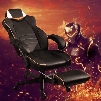 Omega C459 Gaming Chair with Speaker Black &amp; Orange PU