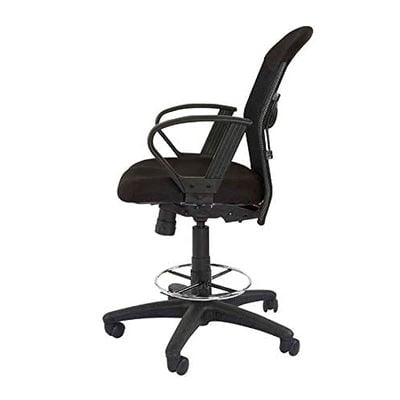 Scarlet 33536 Low Back Ergonomic Mesh Office Chair With Draft Kit - Black