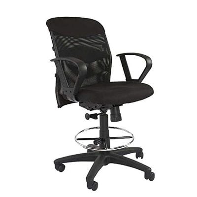 Scarlet 33536 Low Back Ergonomic Mesh Office Chair With Draft Kit - Black