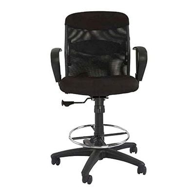 Scarlet 33536 Low Back Ergonomic Mesh Office Chair With Draft Kit - Black