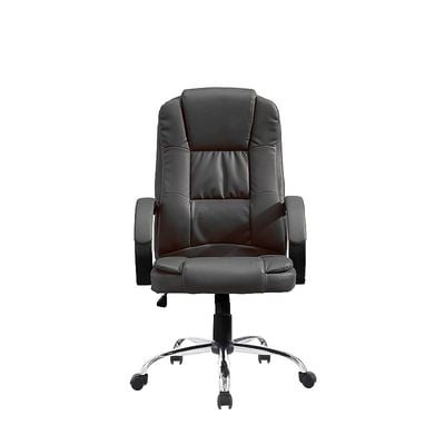 C300 Highback Pu&nbsp;Executive Ergonomic Swivel, Adjustable Height With Center Tilt Control &amp; Tilt Tension, Pu Padded Armrests Black Chair, C300_Hb-Blk-Chair
