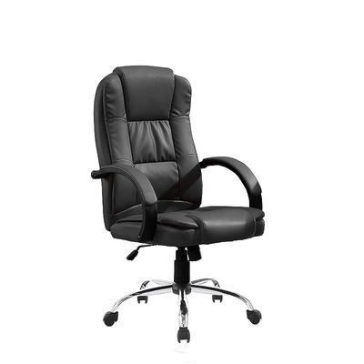 C300 Highback Pu&nbsp;Executive Ergonomic Swivel, Adjustable Height With Center Tilt Control &amp; Tilt Tension, Pu Padded Armrests Black Chair, C300_Hb-Blk-Chair