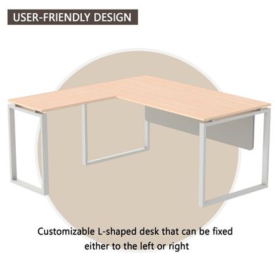 Carre 5114l Oak Modern Workstation Without Drawer