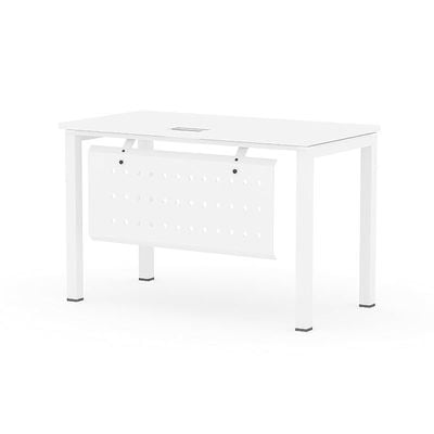 Mahmayi Figura 72-12 Modern Workstation Desk - Stylish Office Furniture for Home or Business Use - Sleek Design for Productivity and Organization (White, 120cm)