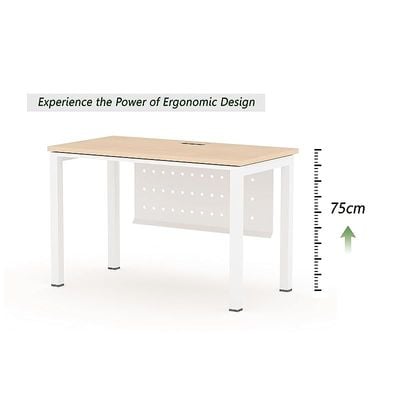 Mahmayi Figura 72-12 Modern Workstation Desk - Stylish Office Furniture for Home or Business Use - Sleek Design for Productivity and Organization (Oak, 120cm)
