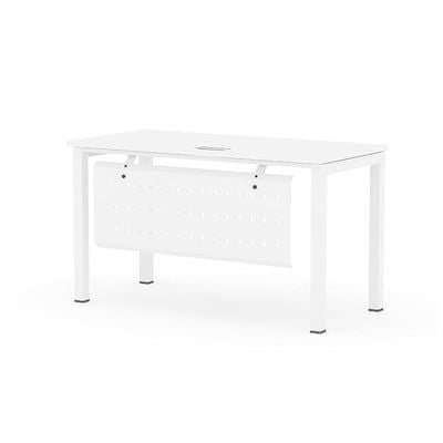 Mahmayi Figura 72-14 Modern Workstation Desk - Stylish Office Furniture for Home or Business Use - Sleek Design for Productivity and Organization (White, 140cm)