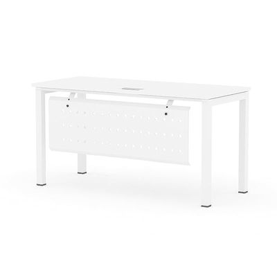 Mahmayi Figura 72-16 Modern Workstation Desk - Stylish Office Furniture for Home or Business Use - Sleek Design for Productivity and Organization (White, 160cm)