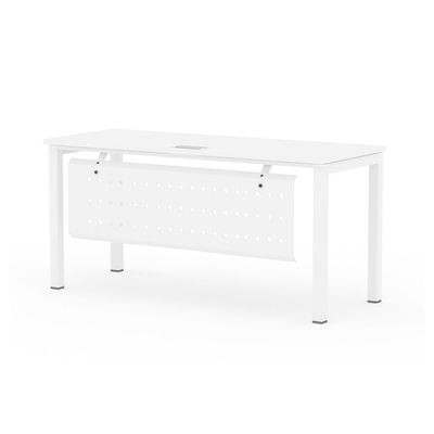 Mahmayi Figura 72-18 Modern Workstation Desk - Stylish Office Furniture for Home or Business Use - Sleek Design for Productivity and Organization (White, 180cm)