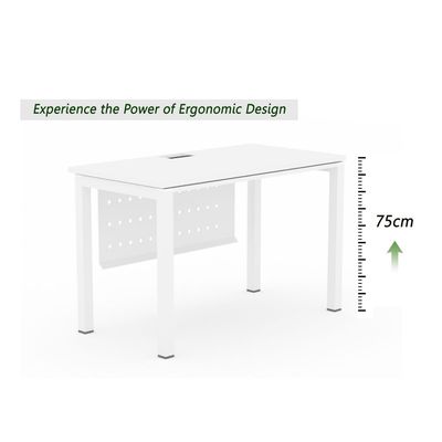 Mahmayi Figura 72-18 Modern Workstation Desk - Stylish Office Furniture for Home or Business Use - Sleek Design for Productivity and Organization (White, 180cm)