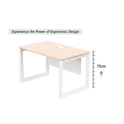 Mahmayi Vorm 136-12 Modern Workstation - Multi-Functional MDF Desk with Smart Cable Management, Secure & Robust - Ideal for Home and Office Use (120cm, Oak)