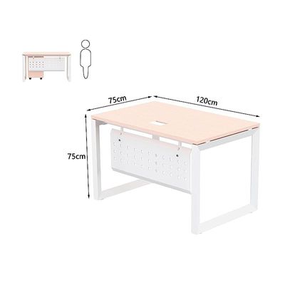 Mahmayi Vorm 136-12 Modern Workstation - Multi-Functional MDF Desk with Smart Cable Management, Secure & Robust - Ideal for Home and Office Use (120cm, Oak)