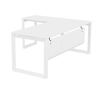 Mahmayi Vorm 136-16L  Modern Workstation Desk for Home Office, Study, and Workstation Use - Stylish and Functional Furniture Solution (L-Shaped, White, 160cm)