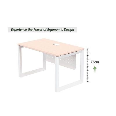 Mahmayi Vorm 136-16 Modern Workstation - Multi-Functional MDF Desk with Smart Cable Management, Secure & Robust - Ideal for Home and Office Use (160cm, Oak)