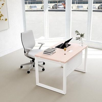 Mahmayi Vorm 136-16 Modern Workstation - Multi-Functional MDF Desk with Smart Cable Management, Secure & Robust - Ideal for Home and Office Use (160cm, Oak)