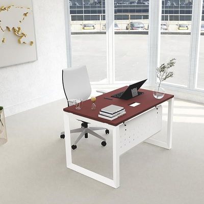Mahmayi Vorm 136-16 Modern Workstation - Multi-Functional MDF Desk with Smart Cable Management, Secure & Robust - Ideal for Home and Office Use (160cm, Apple Cherry)