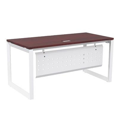 Mahmayi Vorm 136-16 Modern Workstation - Multi-Functional MDF Desk with Smart Cable Management, Secure & Robust - Ideal for Home and Office Use (160cm, Apple Cherry)