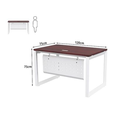 Mahmayi Vorm 136-12 Modern Workstation - Multi-Functional MDF Desk with Smart Cable Management, Secure & Robust - Ideal for Home and Office Use (120cm, Apple Cherry)