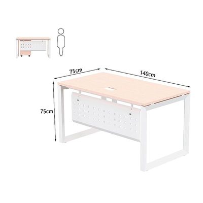 Mahmayi Vorm 136-14 Modern Workstation - Multi-Functional MDF Desk with Smart Cable Management, Secure & Robust - Ideal for Home and Office Use (140cm, Oak)