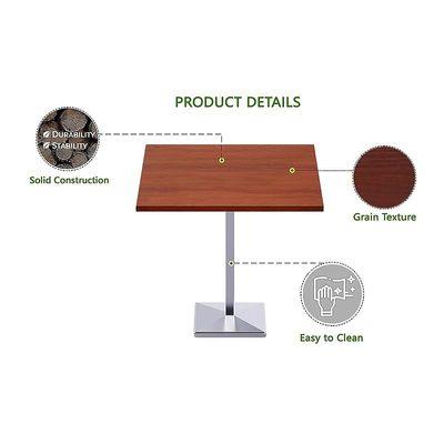 Mahmayi Barra 500PE-120 4 Seater Square Modular Pantry Table - Apple Cherry - Ideal for Dining, Kitchen, or Restaurant Use