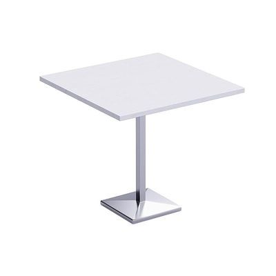 طاولة تخزين وحدات مربعة الشكل من Mahmayi Barra 500PE-120 ذات 4 مقاعد - بيضاء - مثالية لتناول الطعام أو المطبخ أو المطعم