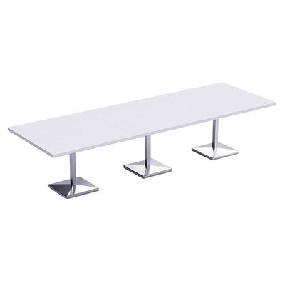 Mahmayi Ristoran 500PE-360 12 Seater Square Modular Pantry Table - White - Ideal for Dining, Kitchen, or Restaurant Use