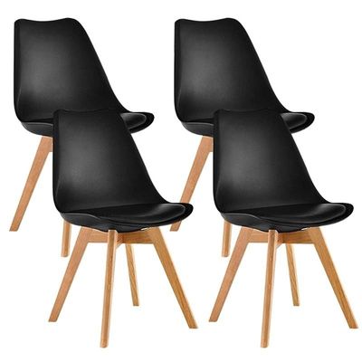 Ultimate Eames Style Retro Cushion Chair Pack of 4