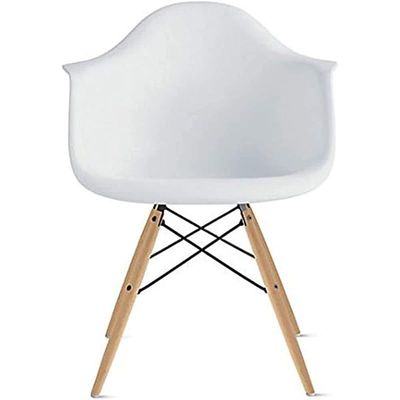 Ultimate Eames Style DAW ArmChair - White (Pack of 3)