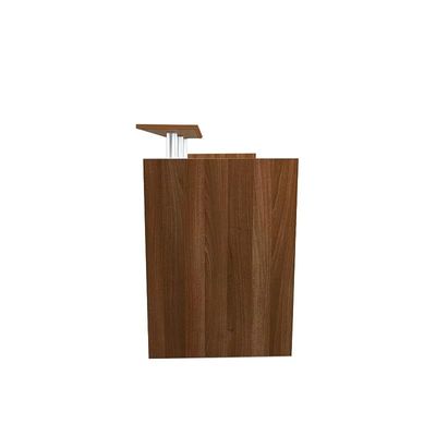 Modern Reception Desk with Wooden Top Desk| Office Reception Desk | Reception Counter | Reception Table-120Cm (Dark Brown)