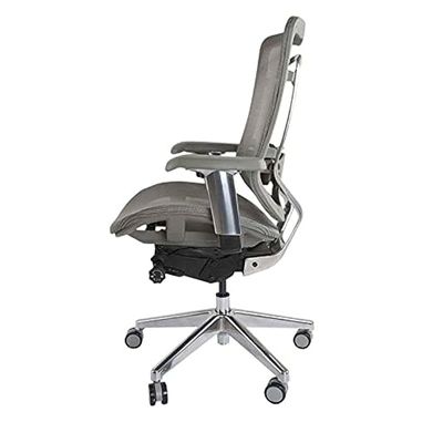 Height Adjustable Contemporary Armrest Office Chairs with Wheels (Ultimate Medium Back Ergonomic Grey)