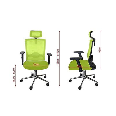 Sleekline T01B Modern Medium Back Office Chair Ergonomic Executive Chair Computer Chair,Adjustable Height Thick Padded Metal Base Conference Chair For Home Office Swivel Adjustable Chair Green