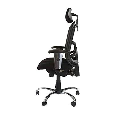 MahmayiCadeira 90804 Modern High Back Office Chair Soft Mesh Ergonomic Executive Chair Computer Tilt Chair, Adjustable Height &amp; Arms Thick Padded Metal Base Conference Chair for Home Office Black