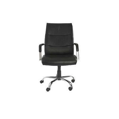 Nova 2203 High Back PU Leather Ergonomic Chair Computer Chair with Thick Padded Armrest &amp; Lumbar Support for Home &amp; Office, PU Leather Executive Chair, Ergonomic Computer Desk Chair - Black