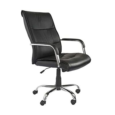 Nova 2203 High Back PU Leather Ergonomic Chair Computer Chair with Thick Padded Armrest &amp; Lumbar Support for Home &amp; Office, PU Leather Executive Chair, Ergonomic Computer Desk Chair - Black