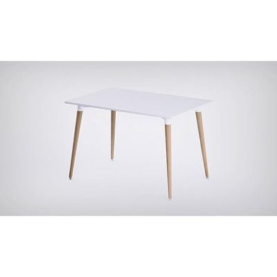 Mahmayi Cenare Modern White Dining Table - Sleek Kitchen Table for Home, Office, or Dining Room - Contemporary Design Enhances Any Space - Sturdy and Stylish Furniture Option (120 X 80)