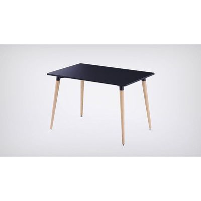 Mahmayi Cenare Modern Black Dining Table - Sleek Kitchen Table for Home, Office, or Dining Room - Contemporary Design Enhances Any Space - Sturdy and Stylish Furniture Option (120 X 80)