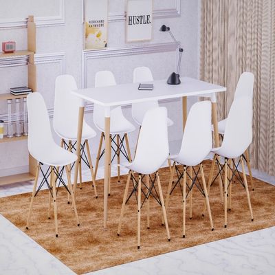 طاولة طعام بيضاء حديثة من Mahmayi Cenare - طاولة مطبخ أنيقة للمنزل أو المكتب أو غرفة الطعام - تصميم معاصر يعزز أي مساحة - خيار أثاث قوي وأنيق (160 × 80)