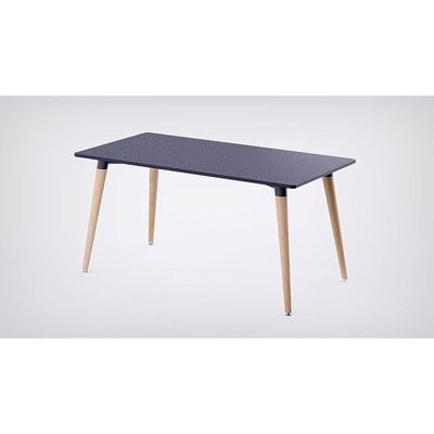 Mahmayi Cenare Modern Black Dining Table - Sleek Kitchen Table for Home, Office, or Dining Room - Contemporary Design Enhances Any Space - Sturdy and Stylish Furniture Option (160 X 80)
