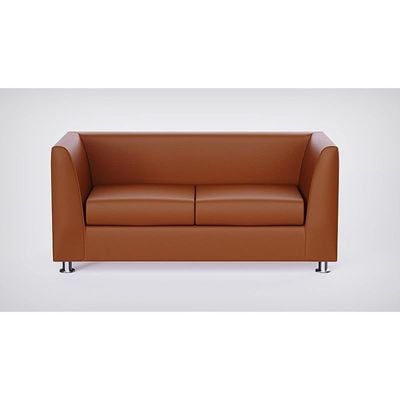 Mahmayi 679 Brown Double Seater PU Leather Sofa - Modern Design Comfortable Living Room Furniture (2-Seater, Brown)