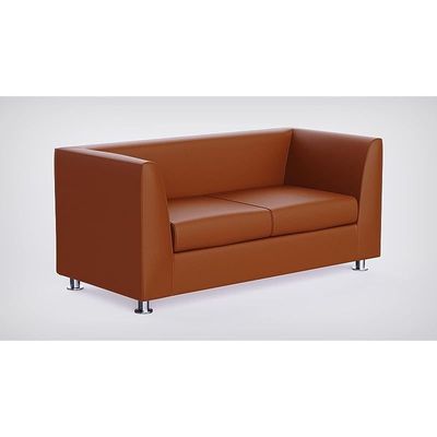 Mahmayi 679 Brown Double Seater PU Leather Sofa - Modern Design Comfortable Living Room Furniture (2-Seater, Brown)