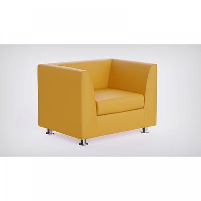 Mahmayi 679 Sandal PU Single Seater Sofa - Modern Design, Stylish Furniture for Living Room, Comfortable Seat, Durable Upholstery (1-Seater Sofa, Sandal)