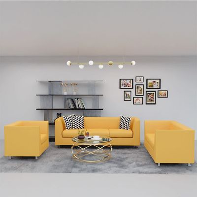 Mahmayi 679 Sandal PU Single Seater Sofa - Modern Design, Stylish Furniture for Living Room, Comfortable Seat, Durable Upholstery (1-Seater Sofa, Sandal)