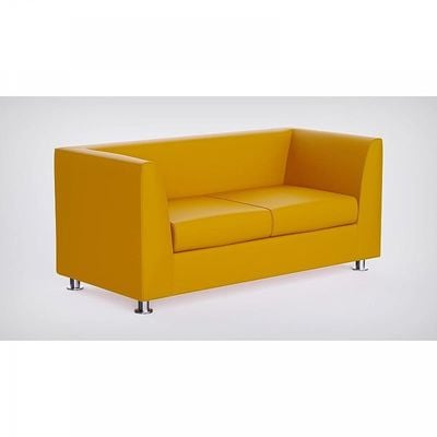 Mahmayi 679 Yellow Double Seater PU Leather Sofa - Modern Design Comfortable Living Room Furniture (2-Seater, Yellow)