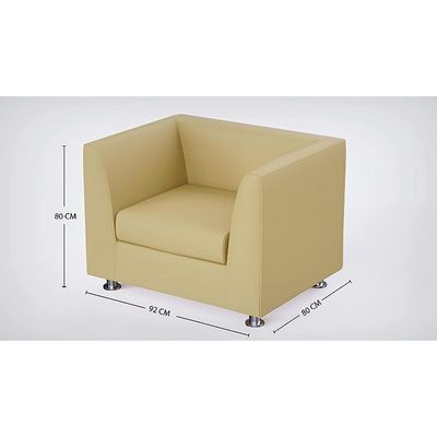 Mahmayi 679 أريكة خفيفة من البولي يوريثان بمقعد واحد - تصميم حديث، أثاث أنيق لغرفة المعيشة، مقعد مريح، تنجيد متين (أريكة مقعد واحد، صندل خفيف)