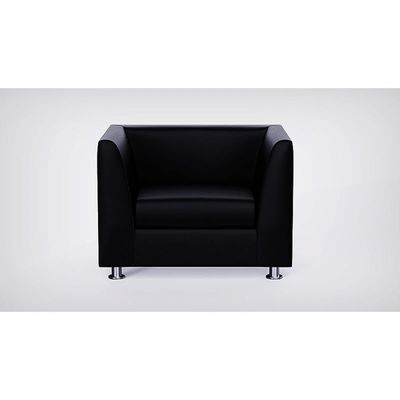 أريكة بمقعد واحد من Mahmayi 679 باللون الأسود من البولي يوريثان - تصميم حديث، أثاث أنيق لغرفة المعيشة، مقعد مريح، تنجيد متين (أريكة بمقعد واحد، أسود)