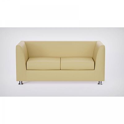 Mahmayi 679 Light Sandal Double Seater PU Leather Sofa - Modern Design Comfortable Living Room Furniture (2-Seater, Light Sandal)