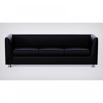 أريكة Mahmayi 679 سوداء من البولي يوريثان بثلاثة مقاعد - أثاث غرفة معيشة مريح بتصميم أنيق (3 مقاعد، أسود)