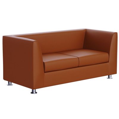 Mahmayi 679 Dark Brown Double Seater PU Leather Sofa - Modern Design Comfortable Living Room Furniture (2-Seater, Dark Brown)