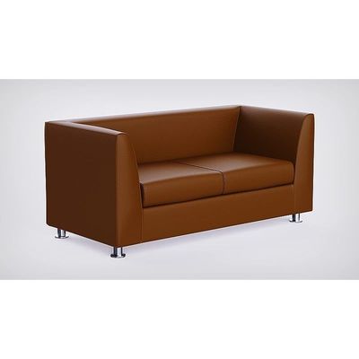 Mahmayi 679 Dark Brown Double Seater PU Leather Sofa - Modern Design Comfortable Living Room Furniture (2-Seater, Dark Brown)