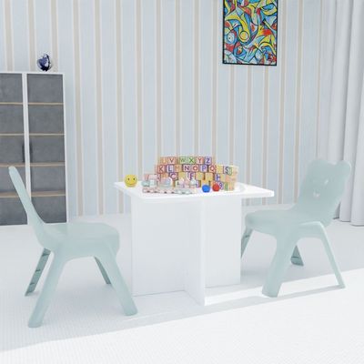 CH01 Ergonomic Child Desk 8050 Low height With Round Edges White Single Table 60x50cms)