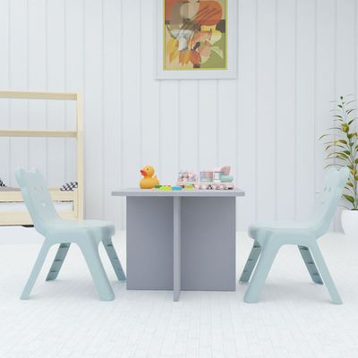 CH01 Ergonomic Child Desk 60x60x50 Low height With Round Edges Light Grey (Light Grey, Single Table 60x50cms)